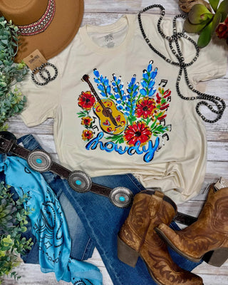 CALLIE ANN STELTER BLUEBONNET HOWDY TEE