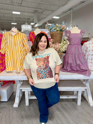 HOWDY BLING TIGER TEAL TEE