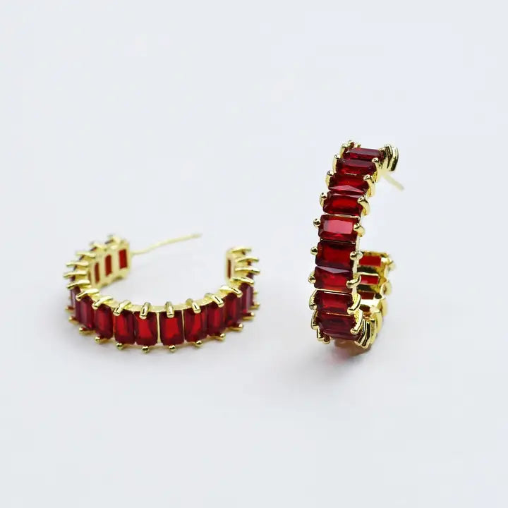 Ruby Luxe Hoops