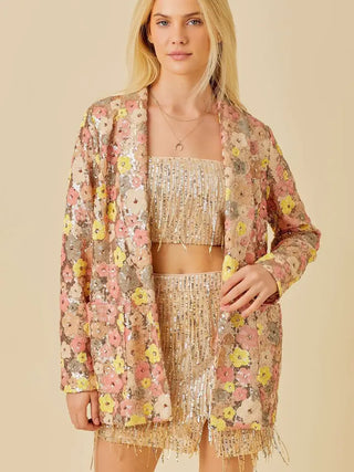 FLOWER POWER SEQUIN BLAZER
