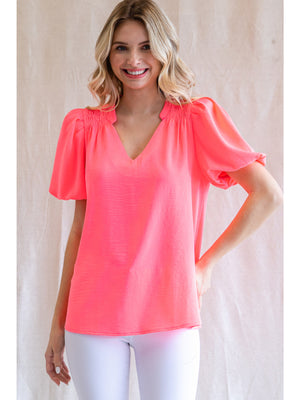 KACEY NEON PINK TOP