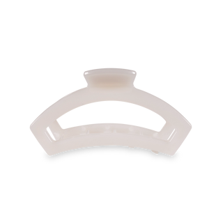 Teleties-Open Coconut White Medium Hair Clip