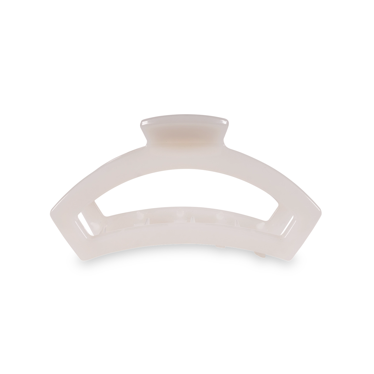 Teleties-Open Coconut White Medium Hair Clip