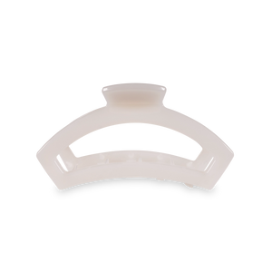 Teleties-Open Coconut White Medium Hair Clip