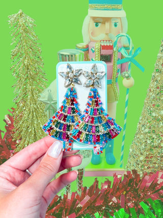 Colorful Beaded Crystal Christmas Tree-RAINBOW