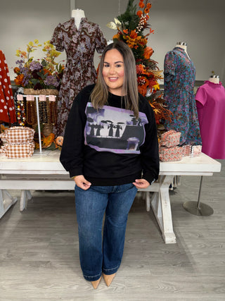 Licensed Black Practical Magic Witches Framed Sweatshirt