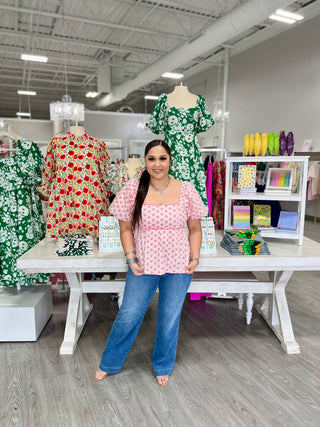 BLOSSOM PEPLUM BLOUSE