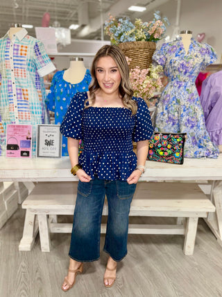 NICOLE POLKA DOT TOP