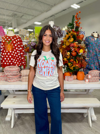 HOWDY PUMPKIN INK ONLY NATURAL TEE