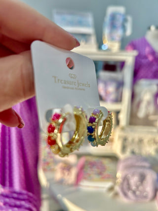 TINY RAINBOW HOOPS