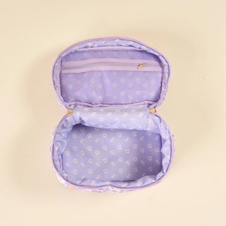 Glam & Go Quilted Cosmetic Bag-Bouquet Beauty Purple