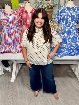 DARLENE POLKADOT TOP