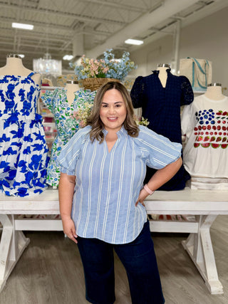 MARTHA BLUE TOP