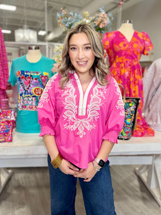 DIANA HOT PINK TOP