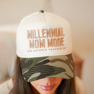 MILLENNIAL MOM MODE CANVAS CAP