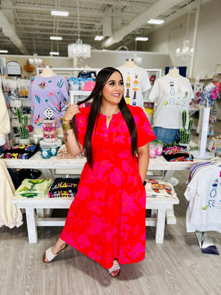 Marlene Floral Poplin Midi Dress