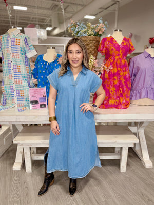 VALERIE LIGHT DENIM DRESS