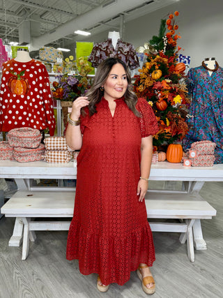 CLAUDIA EYELET DRESS