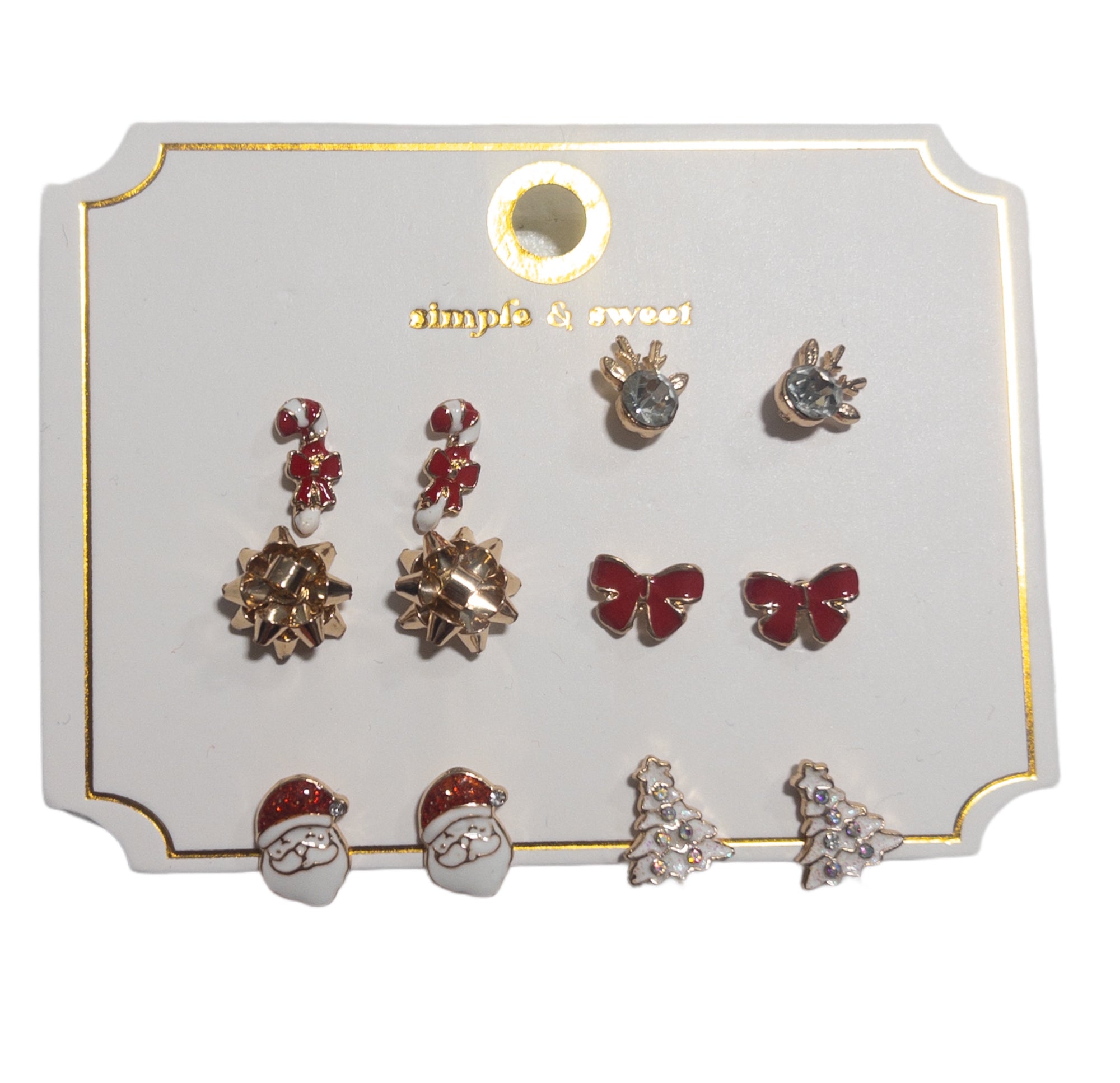 HOLIDAY BOW EARRING SET