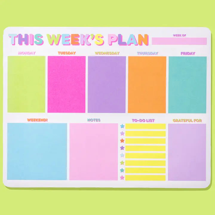 Weekly Planner - "This Week's Plan" - 52 Sheets