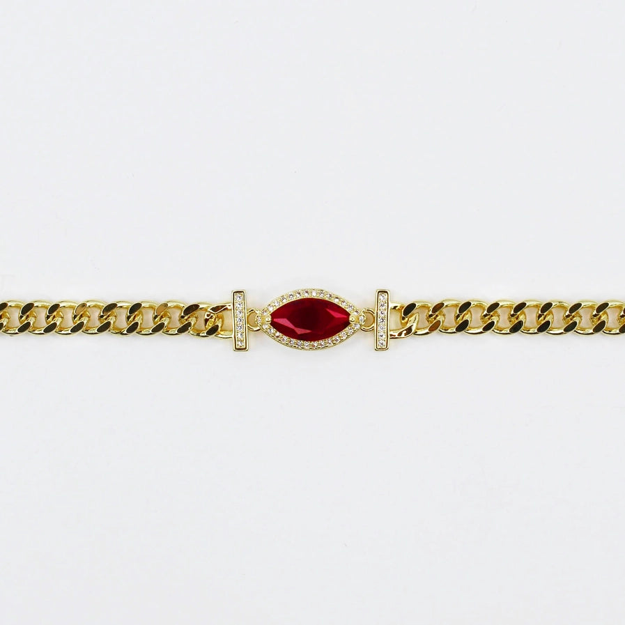 Never Let You Down Necklace- RED