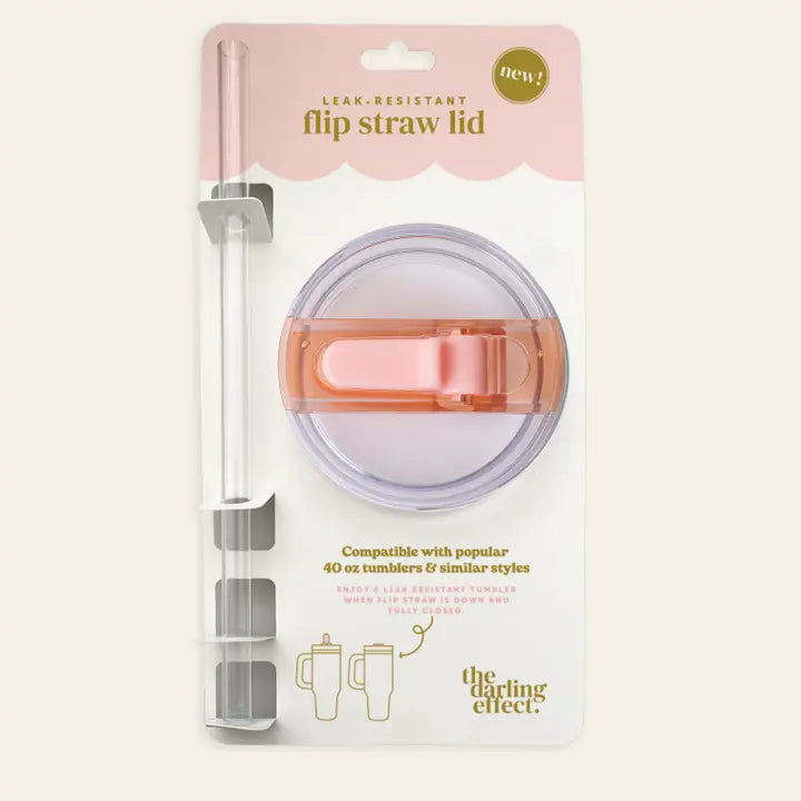 40 oz Lifestyle Flip Straw Lid–Pink