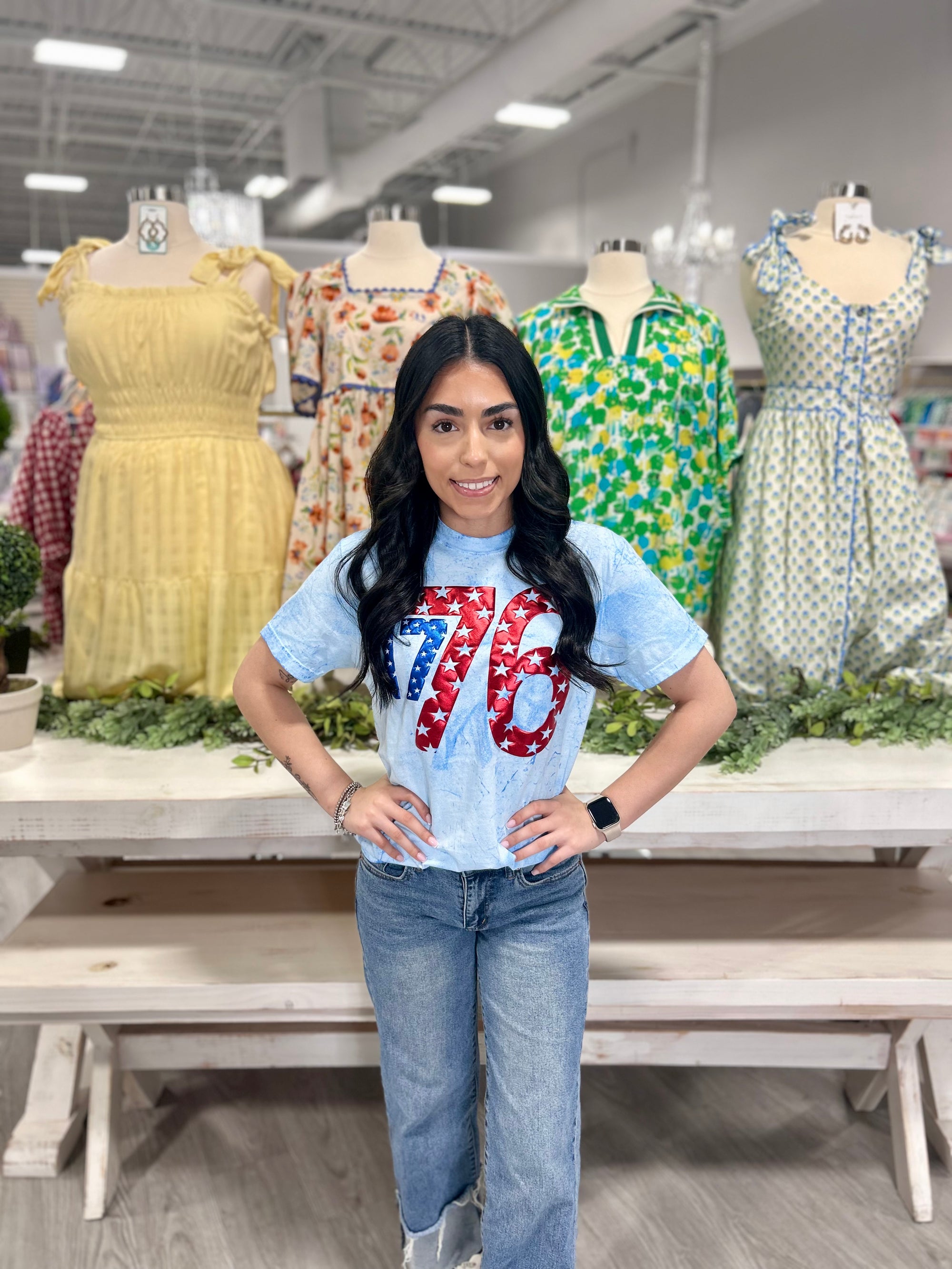 1776 in METALLIC PUFF TEE