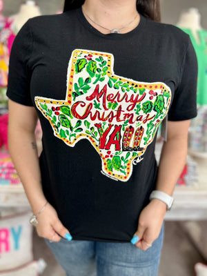 Callie Ann Merry Christmas Y'all Tee