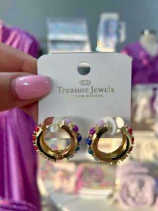 TINY RAINBOW HOOPS