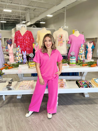 KRISTAN SET- HOT PINK