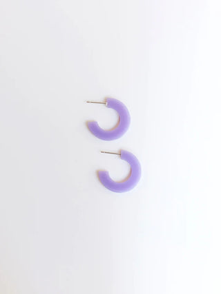 PURPLE SMALL CLASSIC ACRYLIC HOOP MICHELLE MCDOWELL