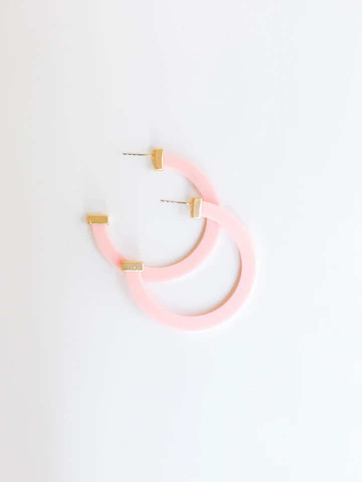 BLUSH PINK LARGE CLASSIC ACRYLIC HOOP MICHELLE MCDOWELL