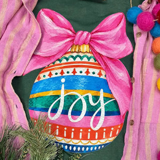 PRE ORDER Watercolor Joy Bow Ornament
