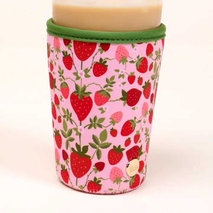 Sip Savvy Drink Sleeve-Large-Strawberry Fields