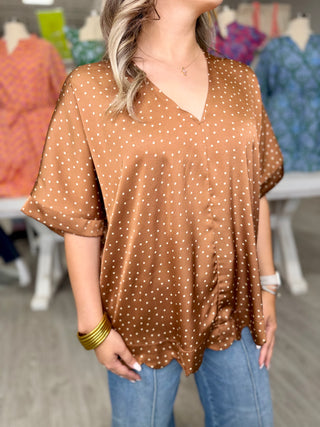 ESMERALDA POLKA DOT TOP