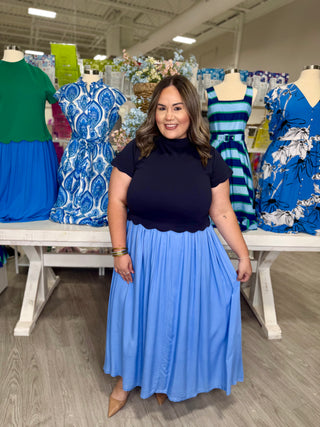 NATASHA NAVY/BLUE DRESS