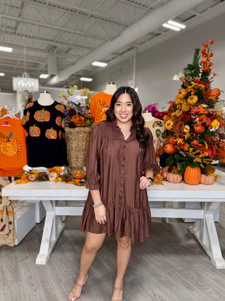 ELVIA BROWN DRESS