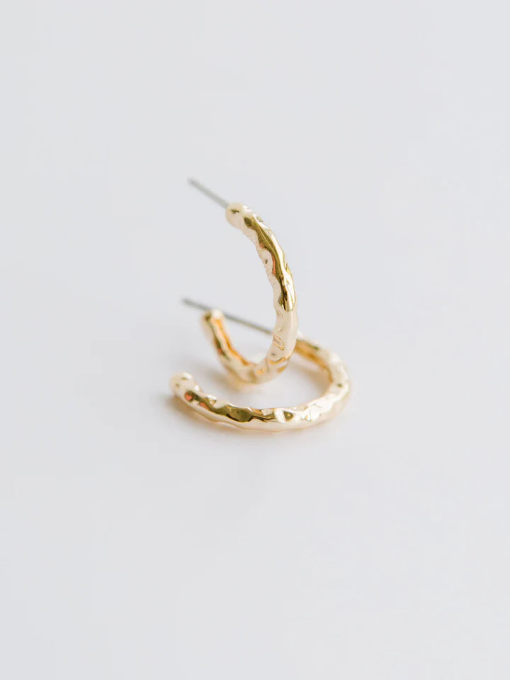 CHARLEY SMALL GOLD HOOPS MICHELLE MCDOWELL