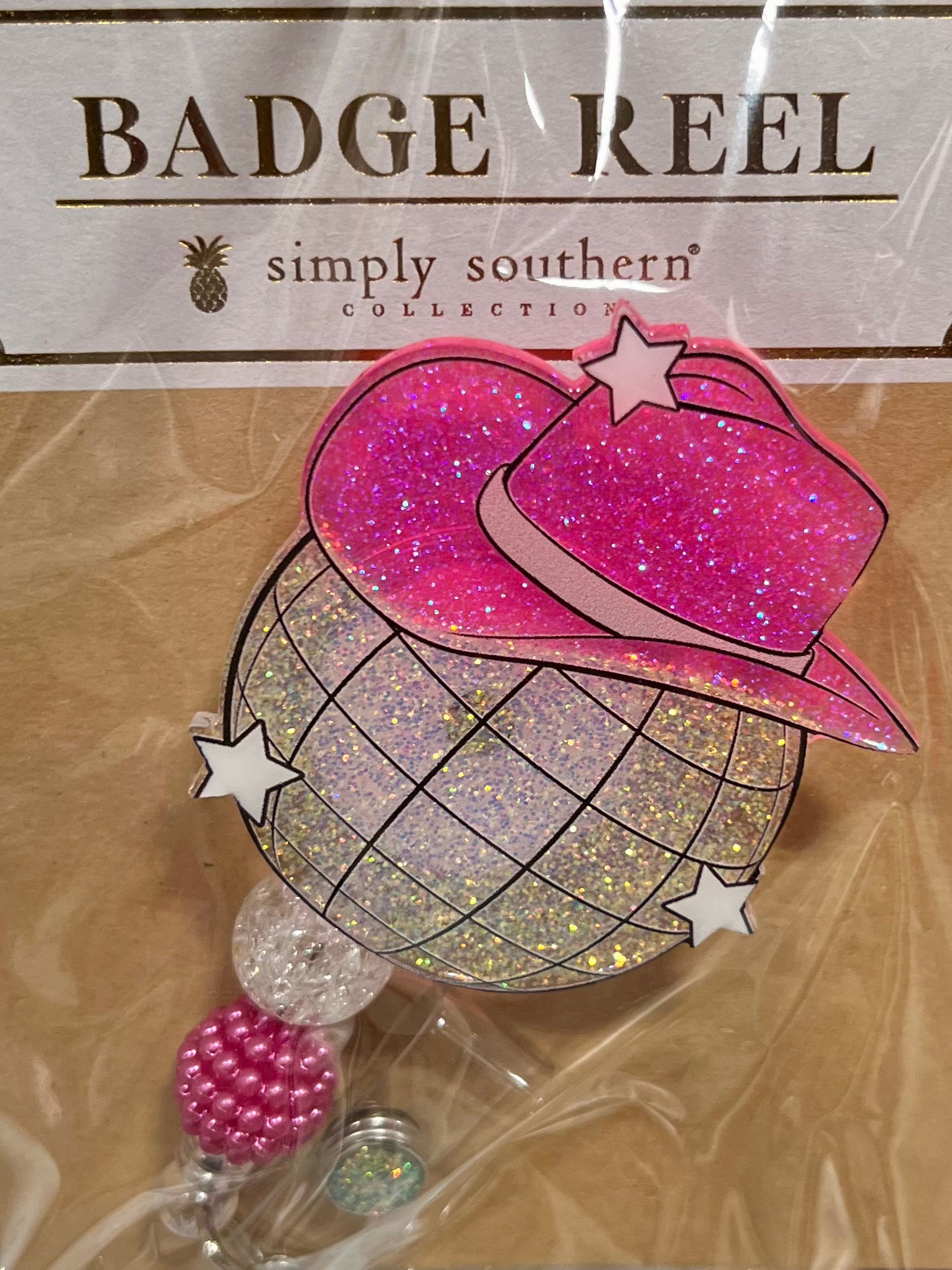 DISCO COWBOY HAT BADGE REEL