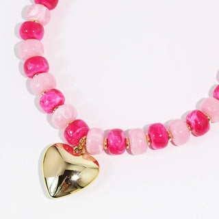 Beloved Necklace- lime green, pink and orange
