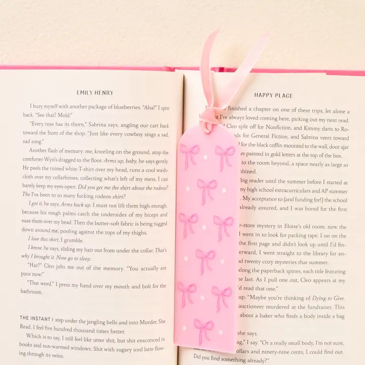 Acrylic Bookmark-Bows Pink