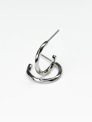 REBECCA SMALL SILVER HOOPS