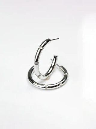 MILLER MEDIUM SILVER HOOPS