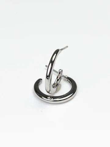 RYLE MEDIUM SILVER HOOPS