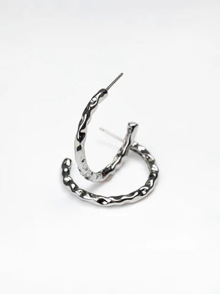 CHARLEY MEDIUM SILVER HOOPS