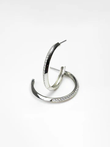 LEITH MEDIUM SILVER HOOPS