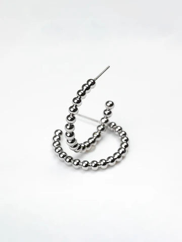 ALORA MEDIUM SILVER HOOPS