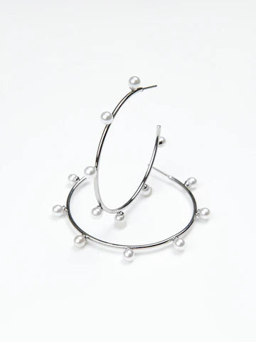 JUNIPER LARGE SILVER HOOPS