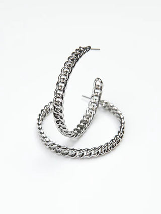 CHRISLEY LARGE SILVER HOOPS