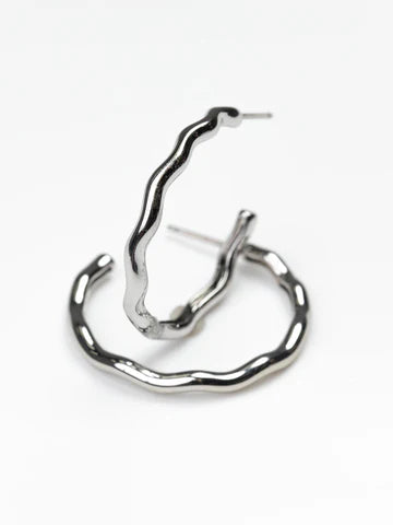 EMMARY LARGE SILVER HOOPS
